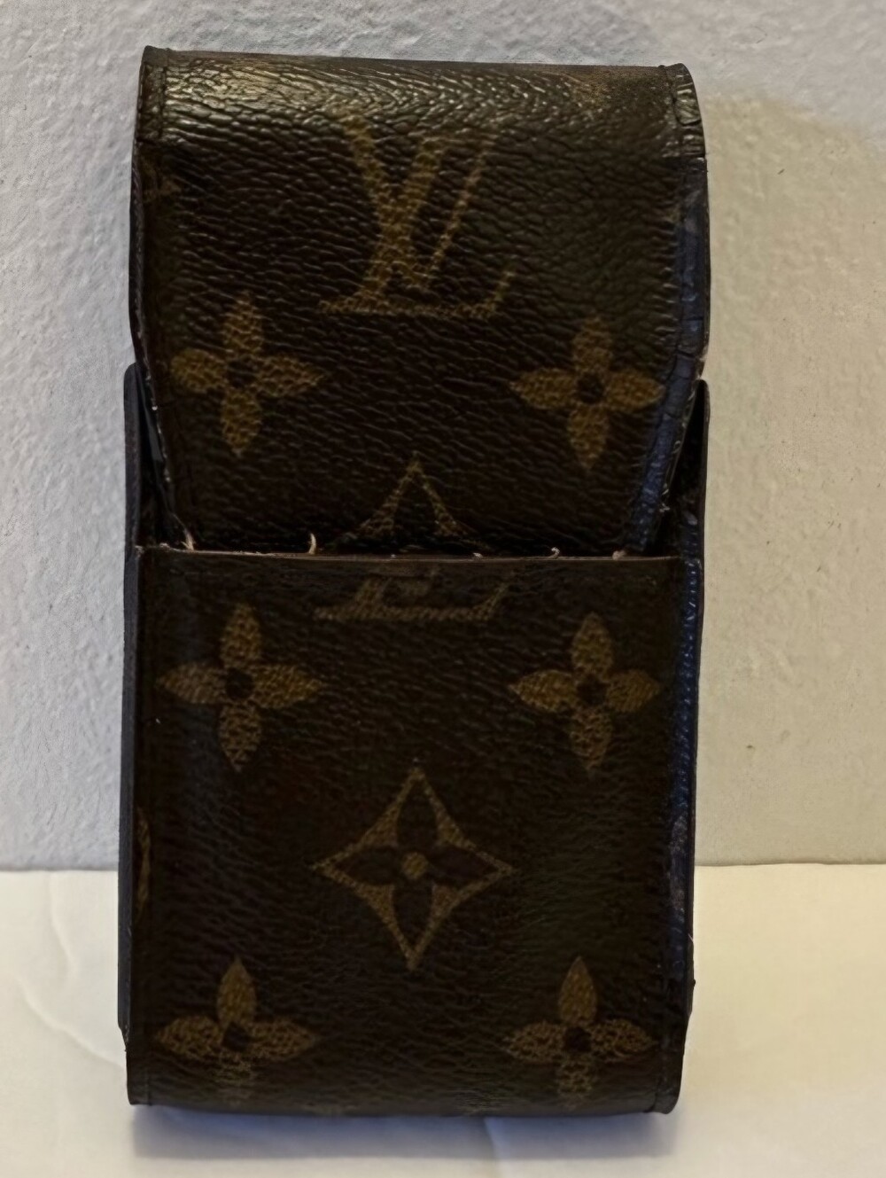 100% Louis Vuitton Monogram Canvas Small Case in Brown